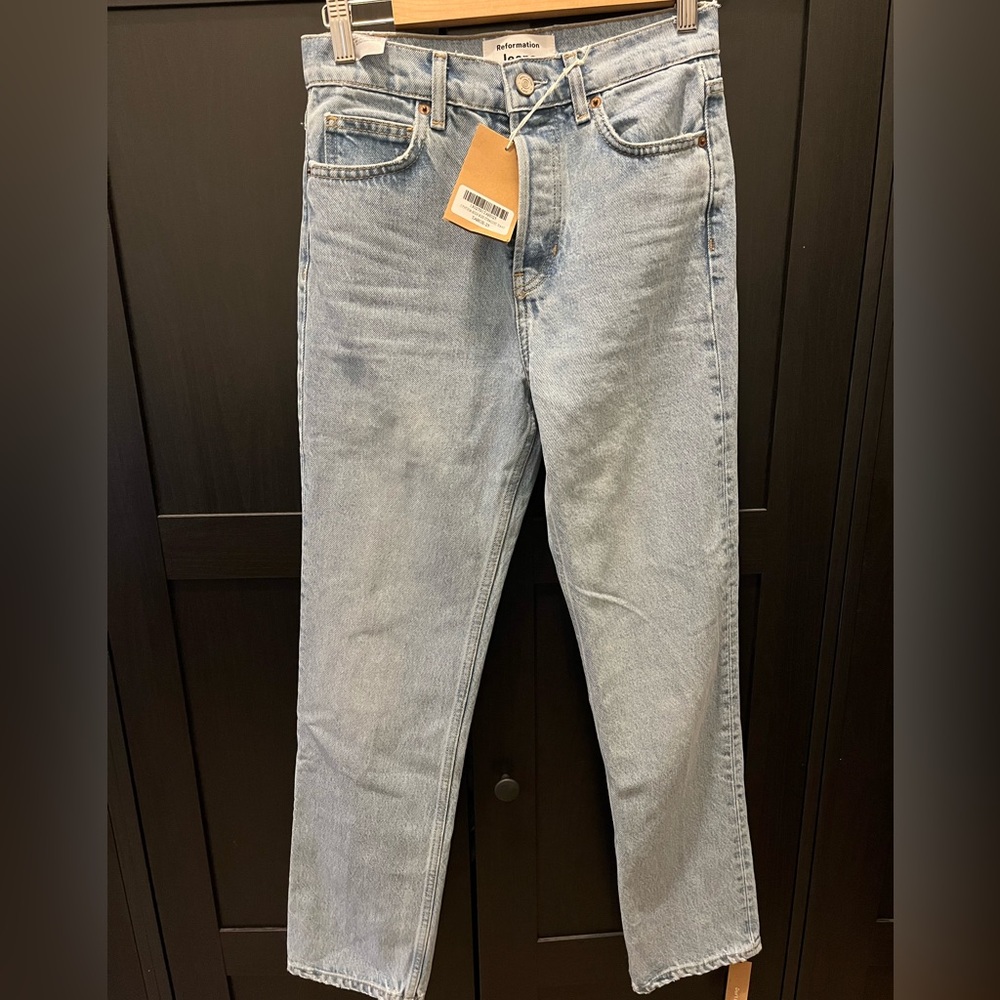 Reformation Cynthia Jeans. Size 25, colour Tahoe. New with tags.